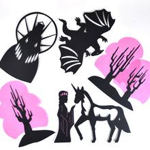 Load image into Gallery viewer, Enchanted Princess and Unicorn Shadow Puppet Set