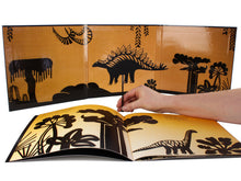 Load image into Gallery viewer, Black Forest Theater Presents - DINOSAURS Interactive Shadow Puppet Book with Puppets