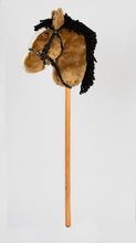Load image into Gallery viewer, Snowy Mountain Ponies - Buckskin Stick Horse with Leather Bridle - Stick Pony - Hobby Horse