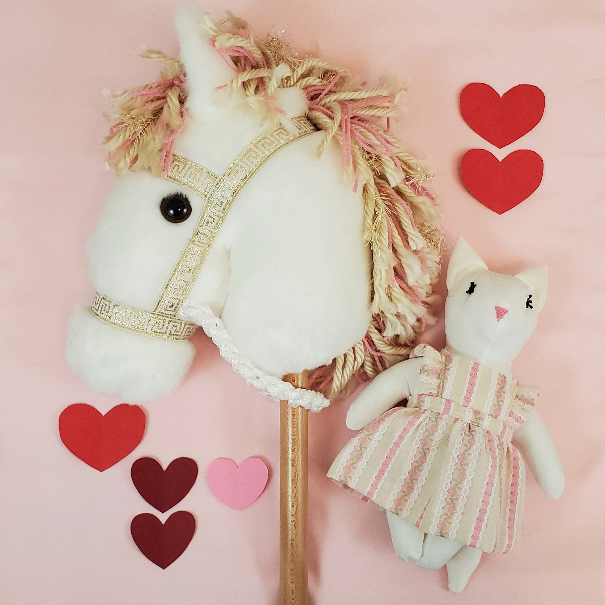 Eliza Cat Heirloom Doll Linen Cat Doll in Vintage Fabric